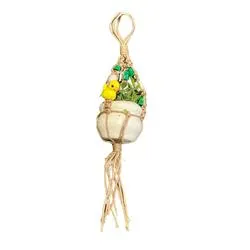 Mini Macrame Hanging Plant with Bird