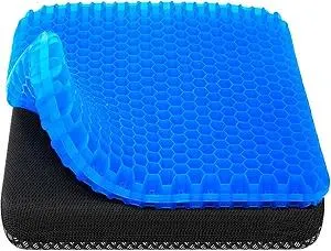 Gel Seat Cushion, Cooling seat Cushion (Super Large & Thick), Breathable Honeycomb Design Absorbs Pressure Points Seat Cushion, Gel Cushion for Office Chair, Home Car seat Cushion for Wheelchair