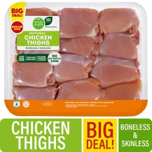 Simple Truth® Natural Boneless & Skinless Fresh Chicken Thighs Griller Pack BIG DEAL!