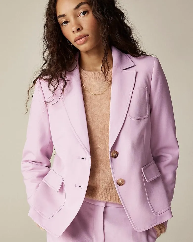 Shrunken-fit blazer in wool blend