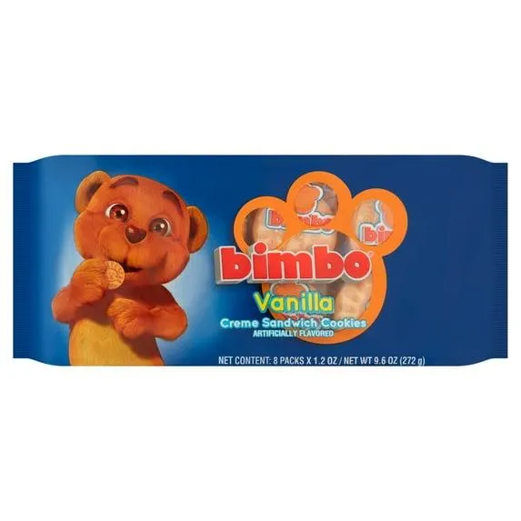 Bimbo Crème Sandwich Cookies Vanilla, Multipack, 1.20 oz, 8 Count, Baked
