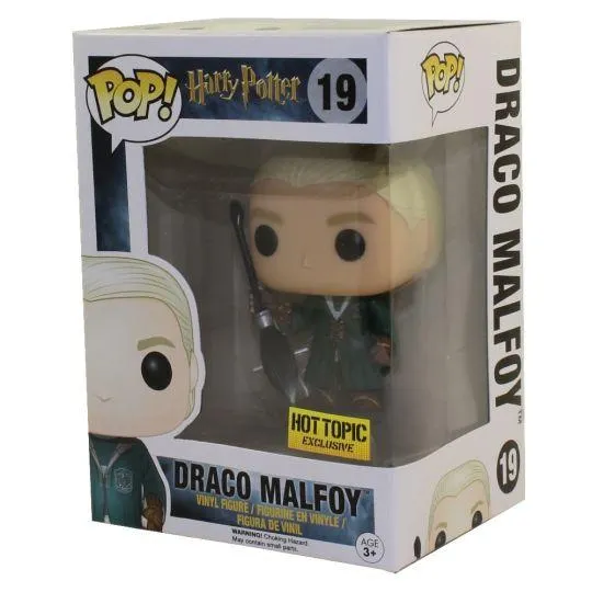 Funko POP! Harry Potter Vinyl Figure - DRACO MALFOY (Quidditch) # 19 *Hot Topic Exclusive*