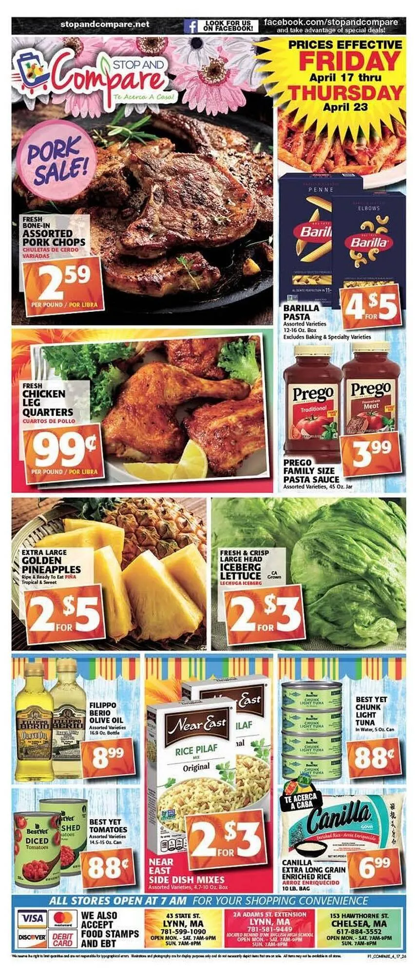 Weekly promotion Stop and Compare Markets weekly ad spanning from April 17 to April 23 2026 - Page 1 for Catalogue 365