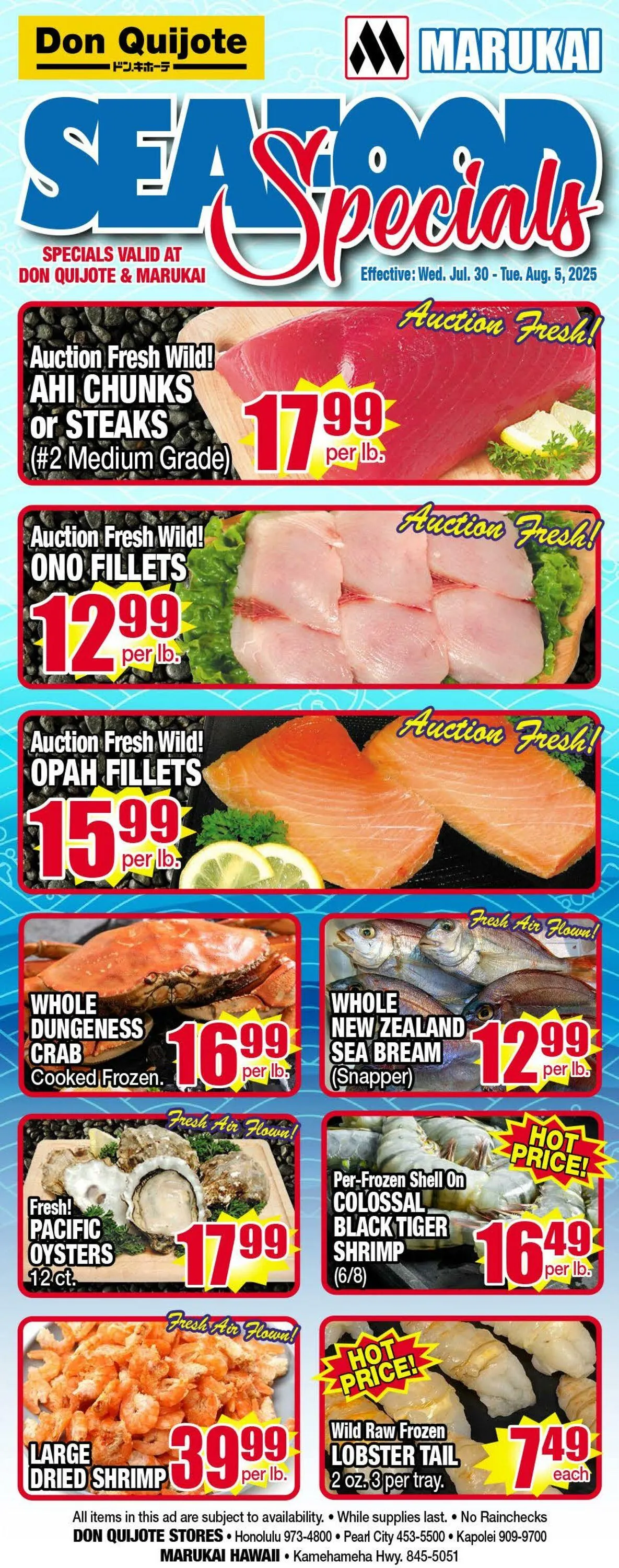 Weekly ad Don Quijote Hawaii from July 30 to August 5 2025 - Page 1