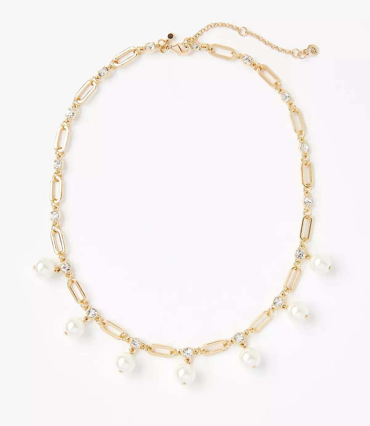 Pearlized Shaker Chain Link Necklace
