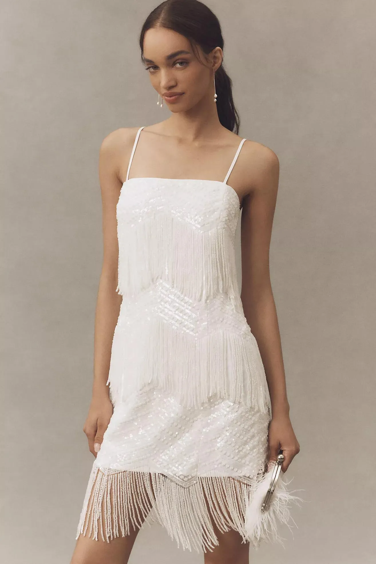 Endless Rose Beaded Fringe Mini Dress
