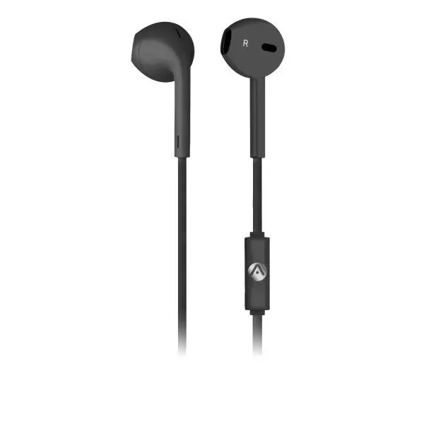 Audiomate Wired Earbud with Inline Mic - Black