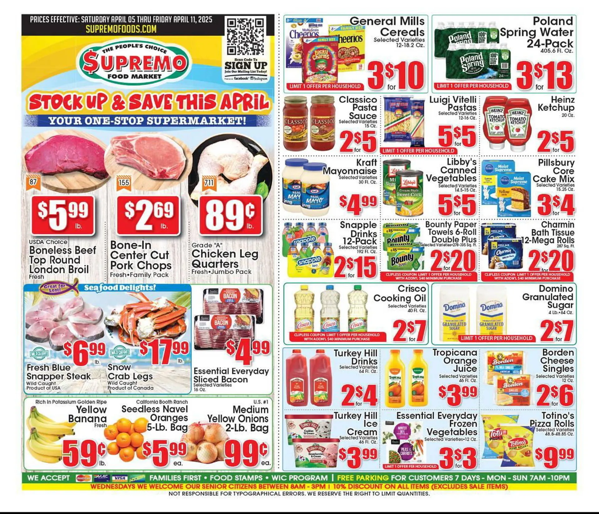 Weekly ad Supremo Foods Inc Weekly Ad from April 5 to April 11 2025 - Page 1