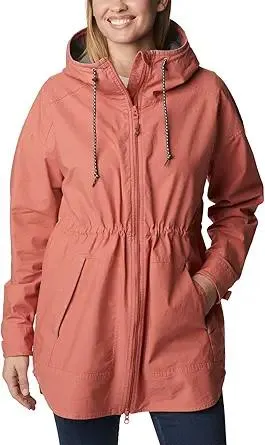 Columbia Women's Sage Lake Long Lined Jacket, Dark Coral, Medium