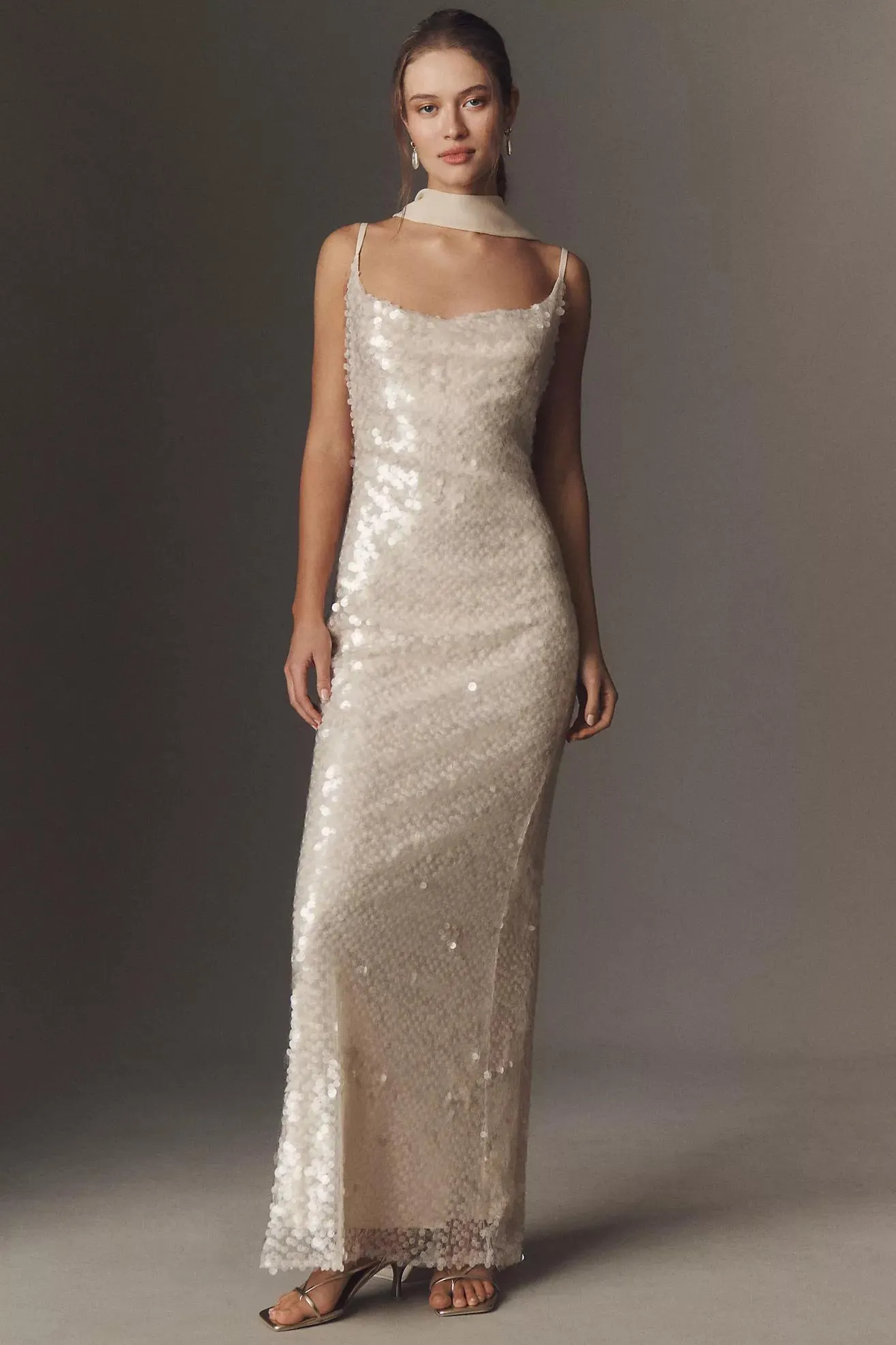 Mare Mare Liquid Stretch Sequin Column Maxi Dress