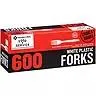 Member's Mark White Plastic Forks, Heavyweight 600 ct.