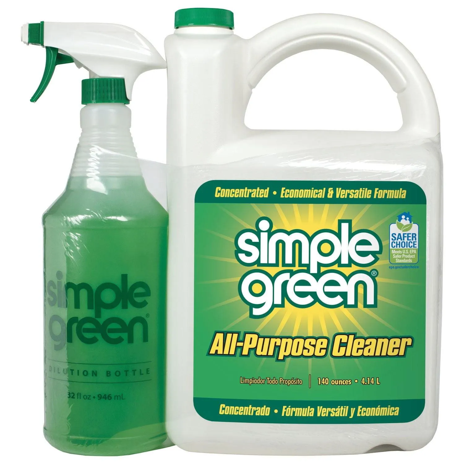 Simple Green All-Purpose Cleaner, 172 fl. oz., Spray Bottle + Refill