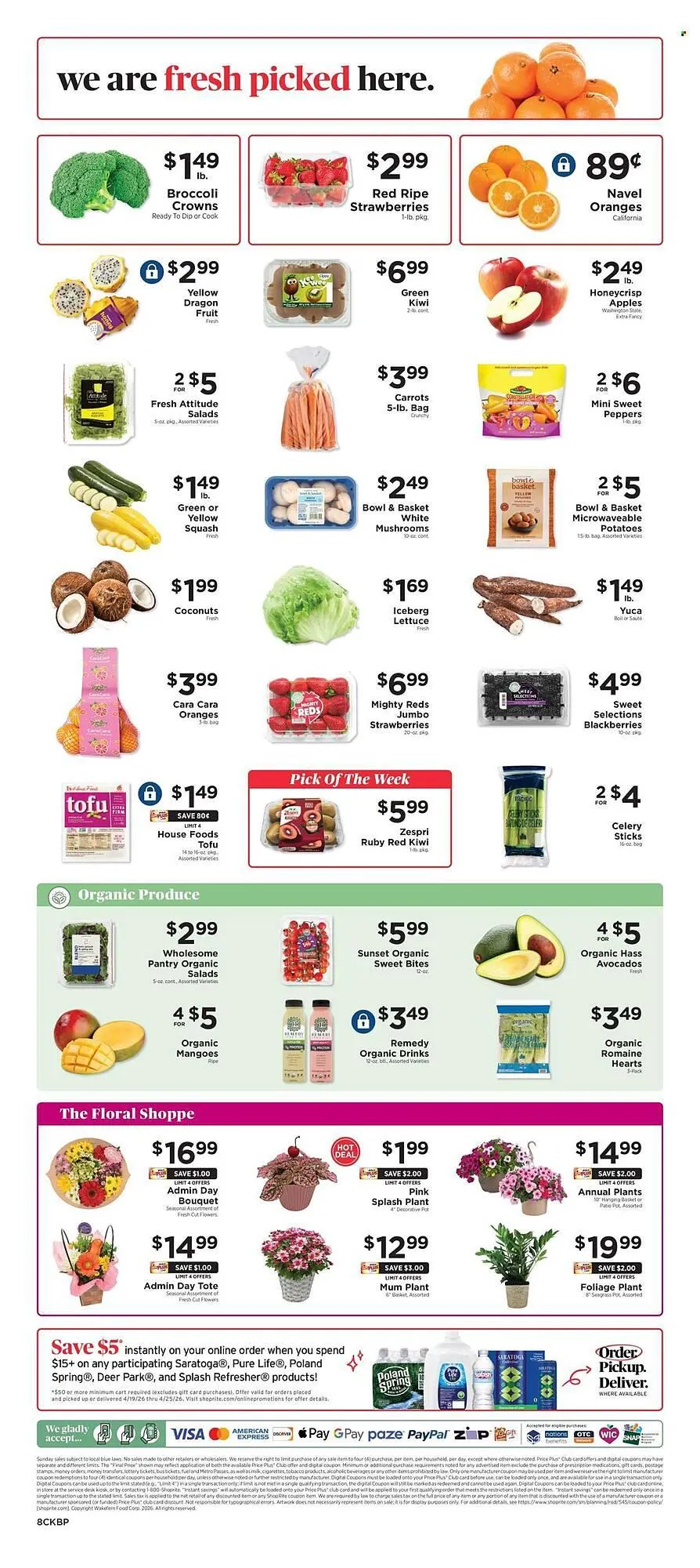 Weekly promotion ShopRite flyer spanning from April 19 to April 25 2026 - Page 9 for Catalogue 365