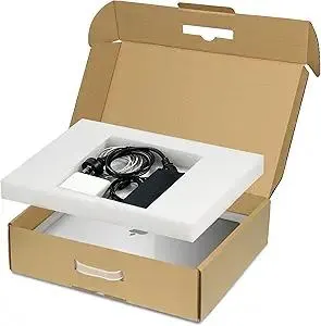 ALASHI Laptop Shipping Box with Protection Foam for up to 17.3 Inches Notebook, Cardboard Laptop Box, Secure Mailer Box, Brown