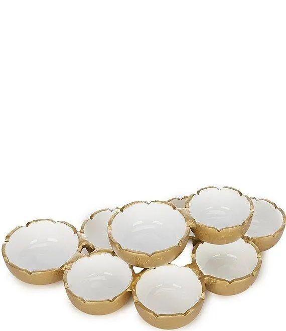 Mini Scalloped 9-Piece Cluster Bowls