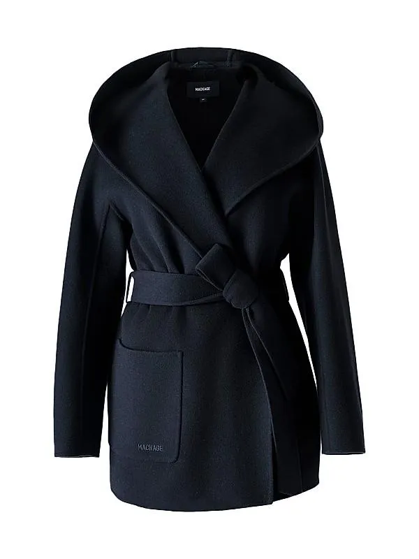 Paya Double-Face Wool Bathrobe Wrap Coat