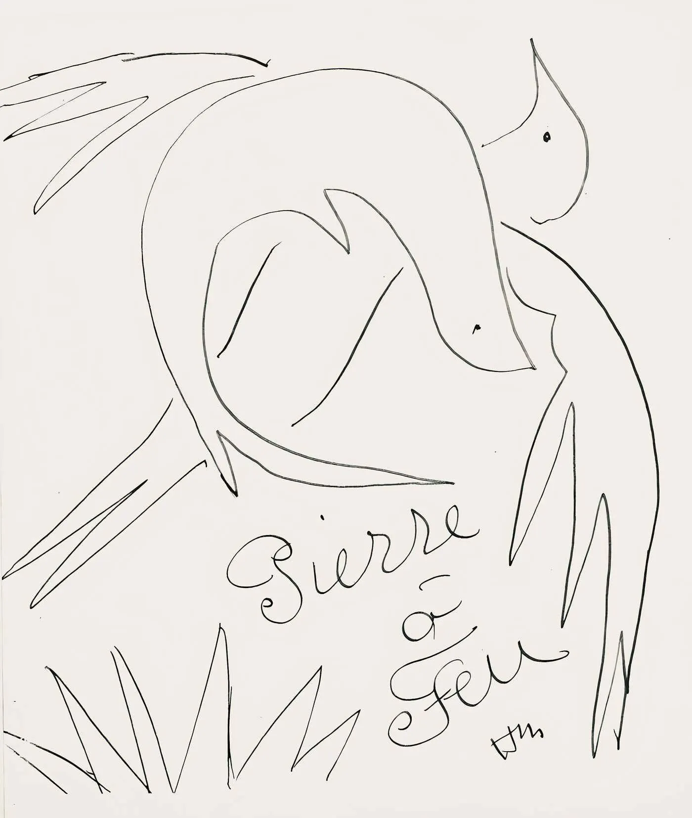 Henri Matisse Sans titre (Duthuit N° 17), Pierre à feu, Les Miroirs profonds, Henri Matisse 1947