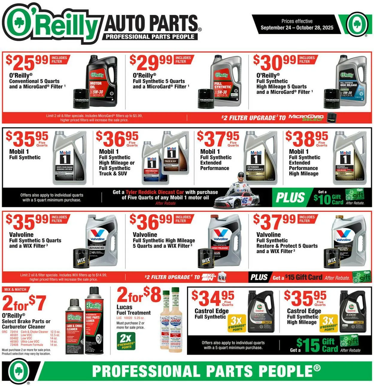 Weekly ad O’Reilly Auto Parts from September 24 to October 28 2025 - Page 1