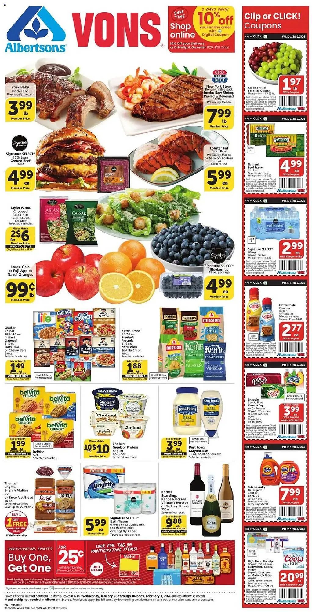 Vons weekly ad - 1
