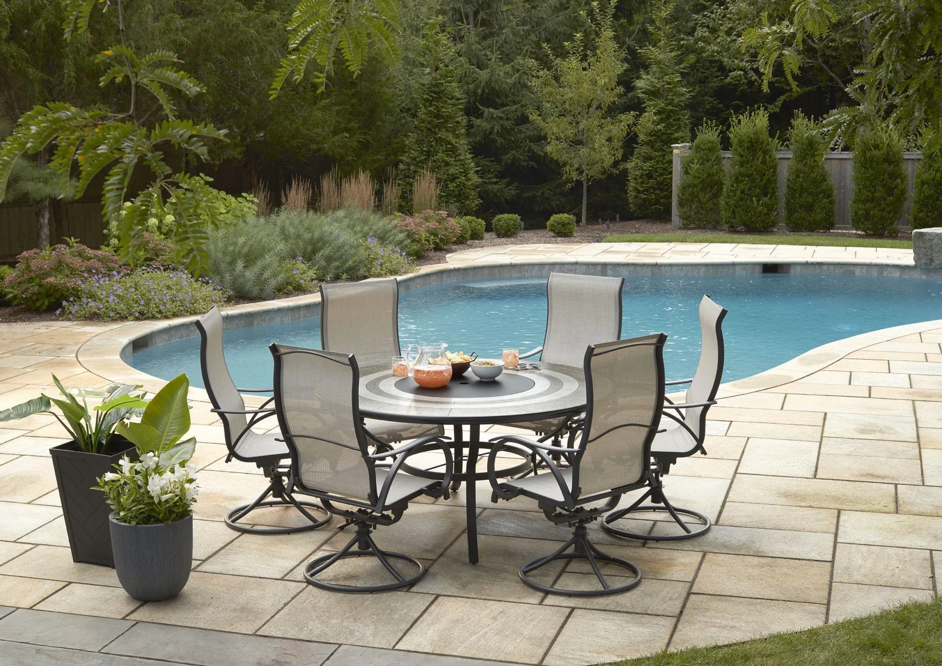 Berkley Jensen Stoneacre 7-Pc. Aluminum Sling Outdoor Dining Set