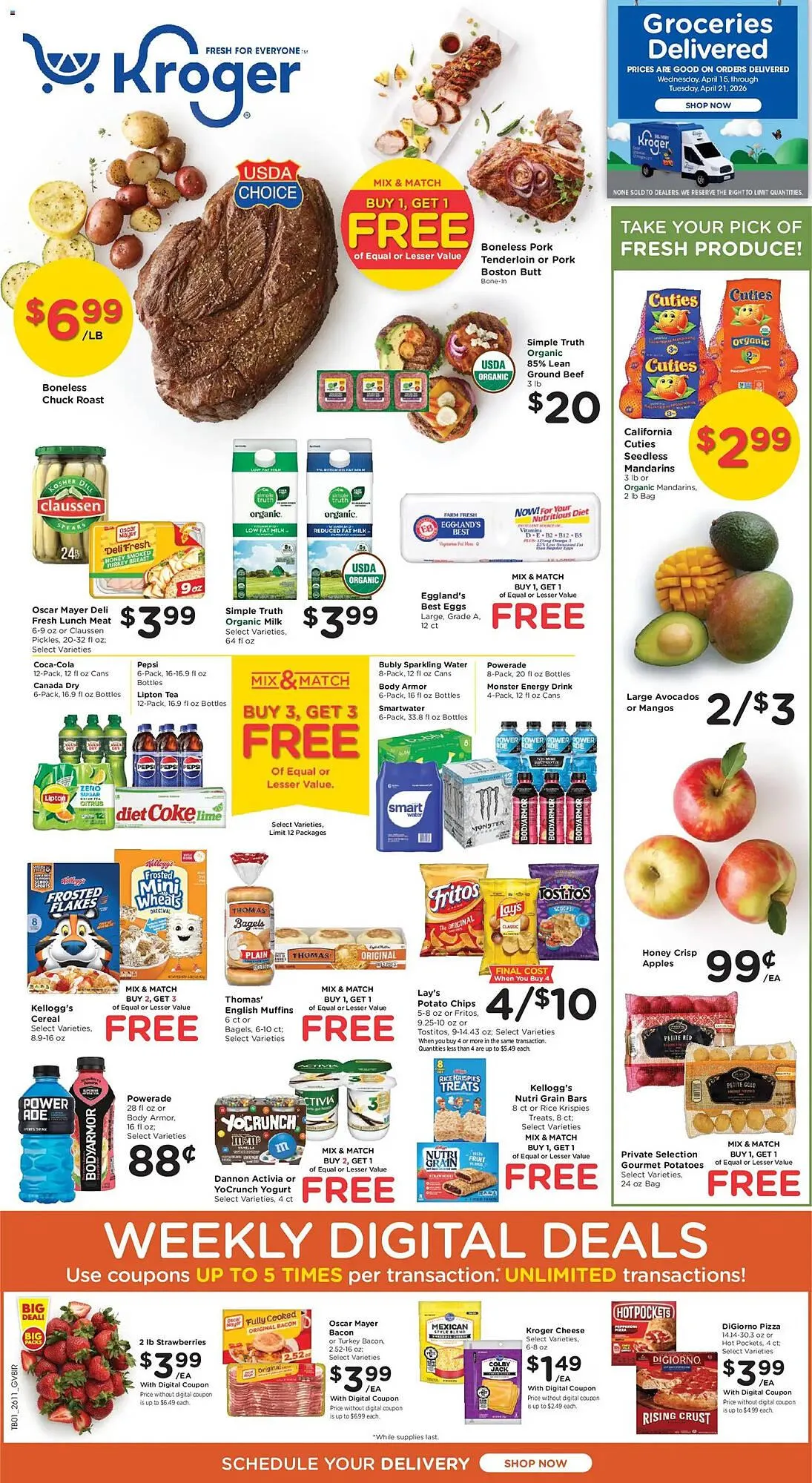 Weekly ad Kroger weekly ad from April 15 to April 21 2026 - Page 1