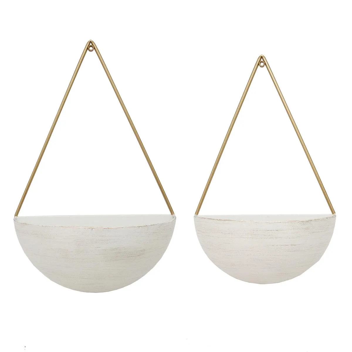 Desmondia Modern Metal Half Moon Wall Planters Set of 2