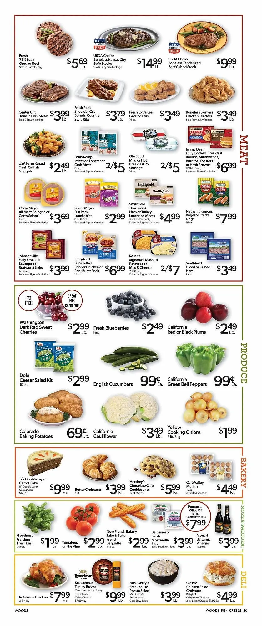 Weekly ad Woods Supermarket Weekly Ad from July 23 to July 29 2025 - Page 4