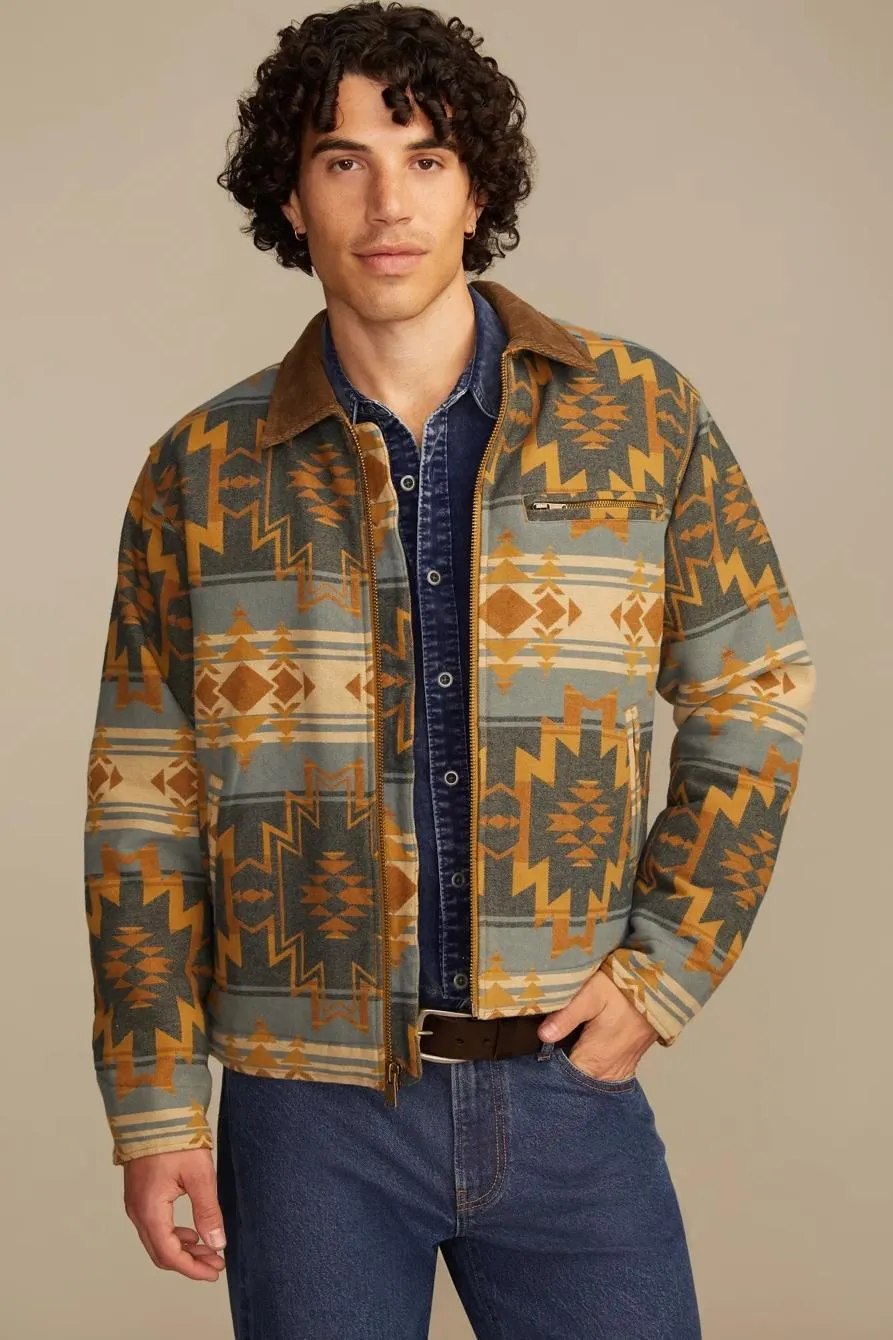 jacquard blanket jacket