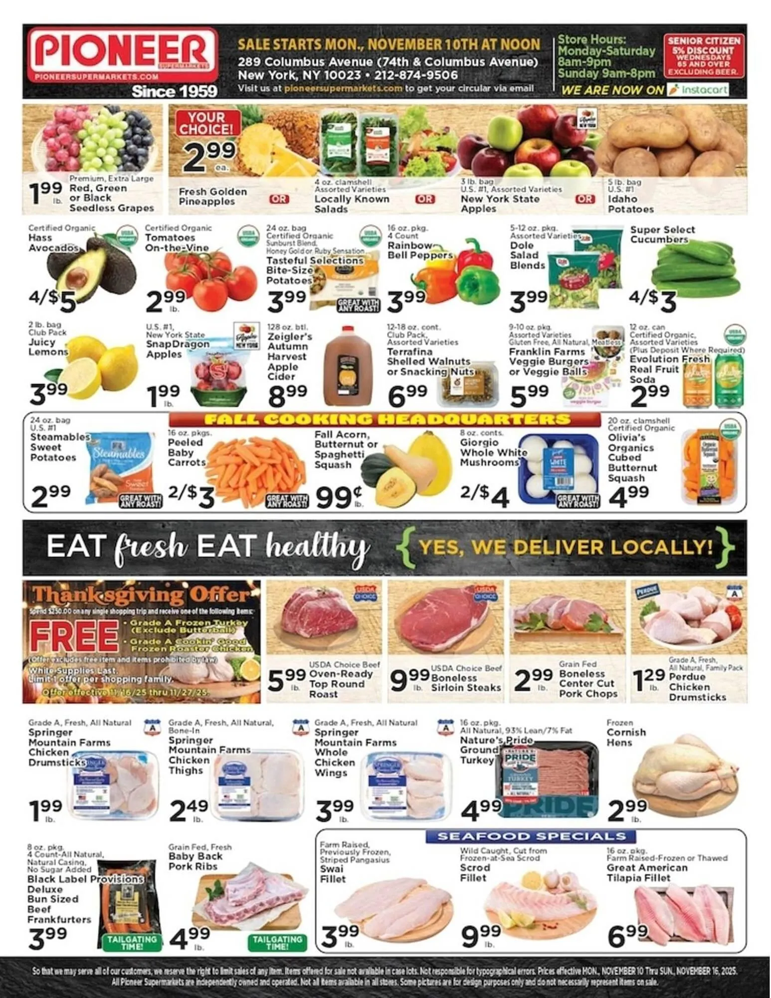 Weekly ad Pioneer Supermarkets weekly ad from November 10 to November 16 2025 - Page 1