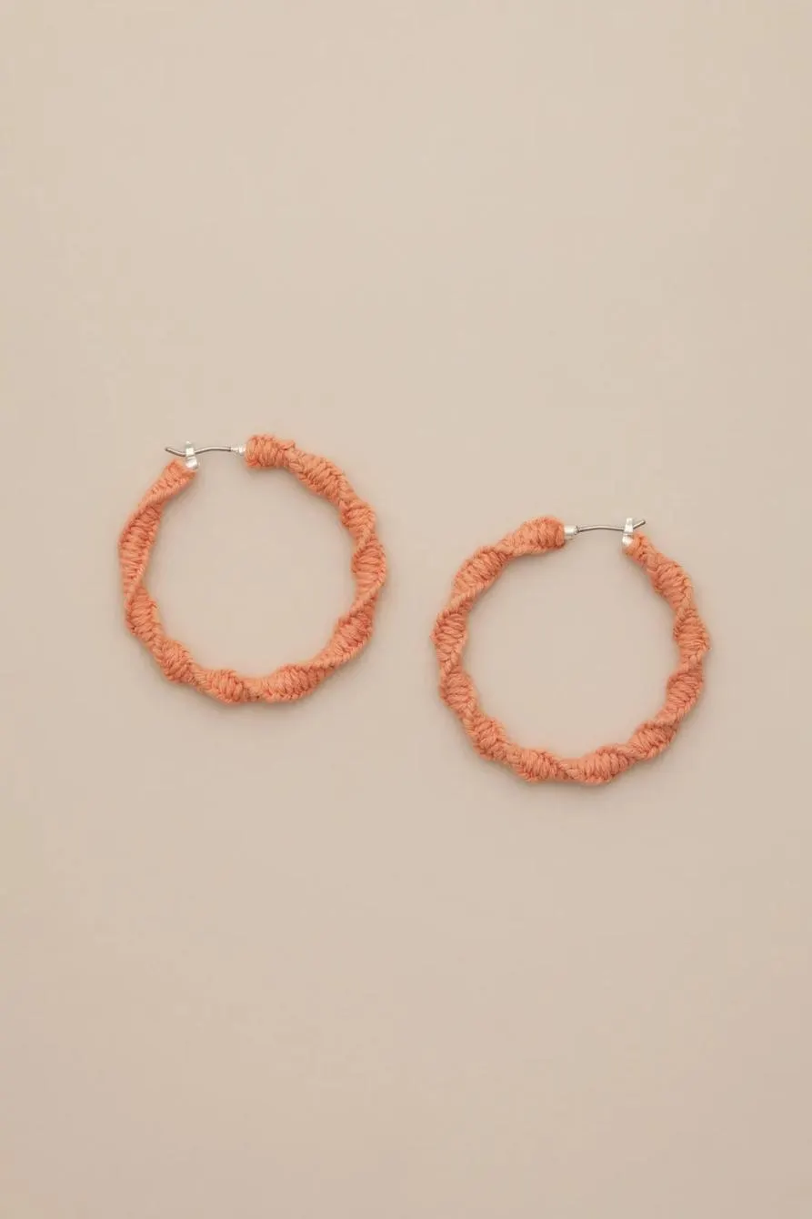 large woven hoop earrings