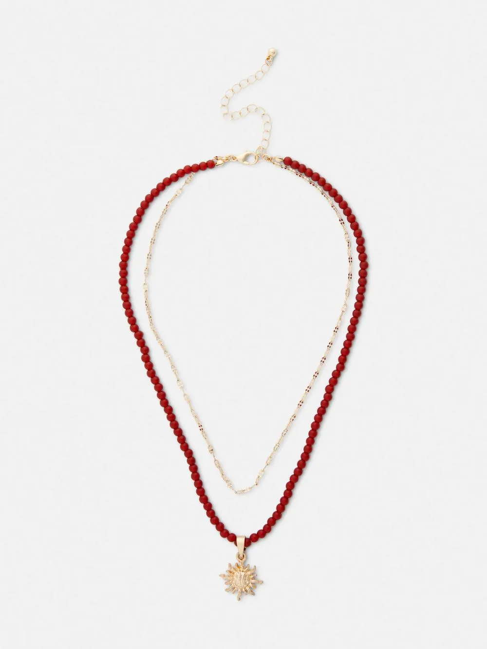 Sun Pendant Beaded Necklace