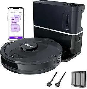 Shark AV2501S AI Ultra Robot Vacuum, with Matrix Clean, Home Mapping, 30-Day Capacity HEPA Bagless Self Empty Base, Perfect for Pet Hair, Wifi, Dark Grey