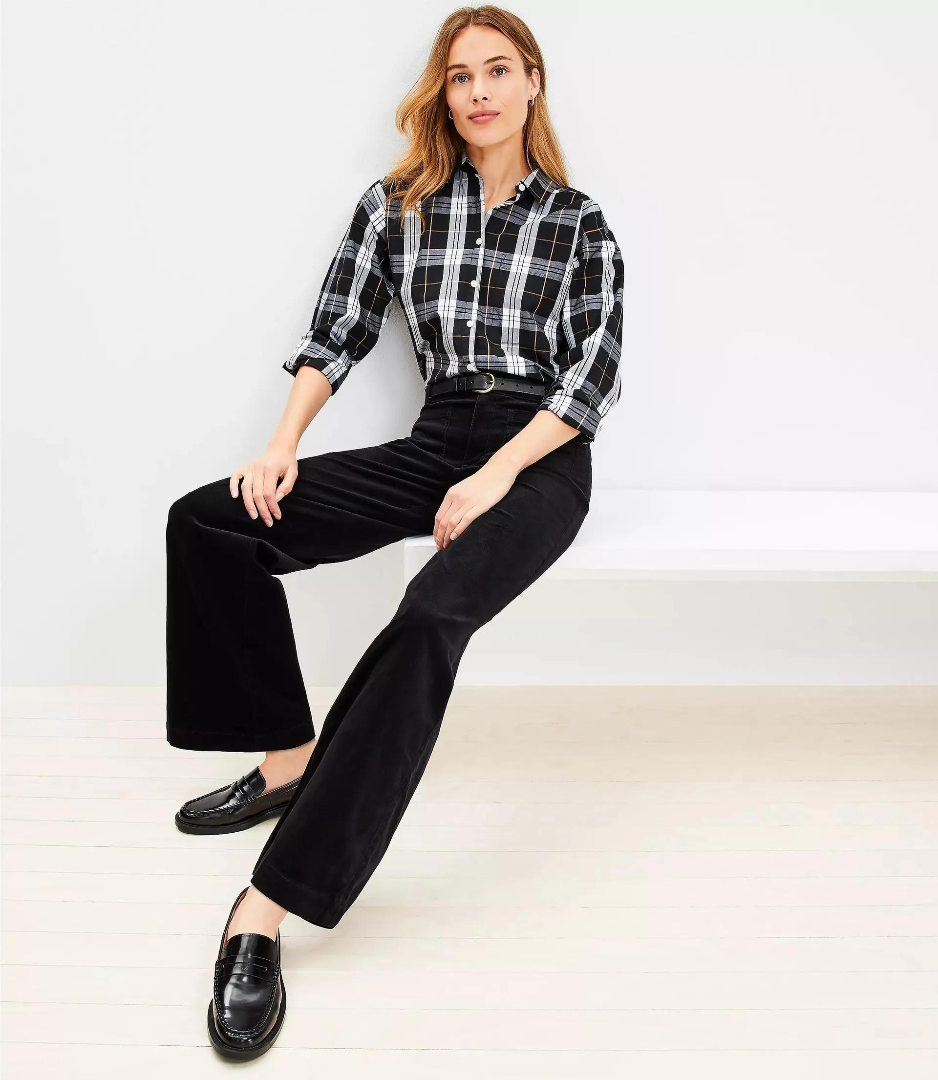 Palmer Wide Leg Pants in Brushed Corduroy