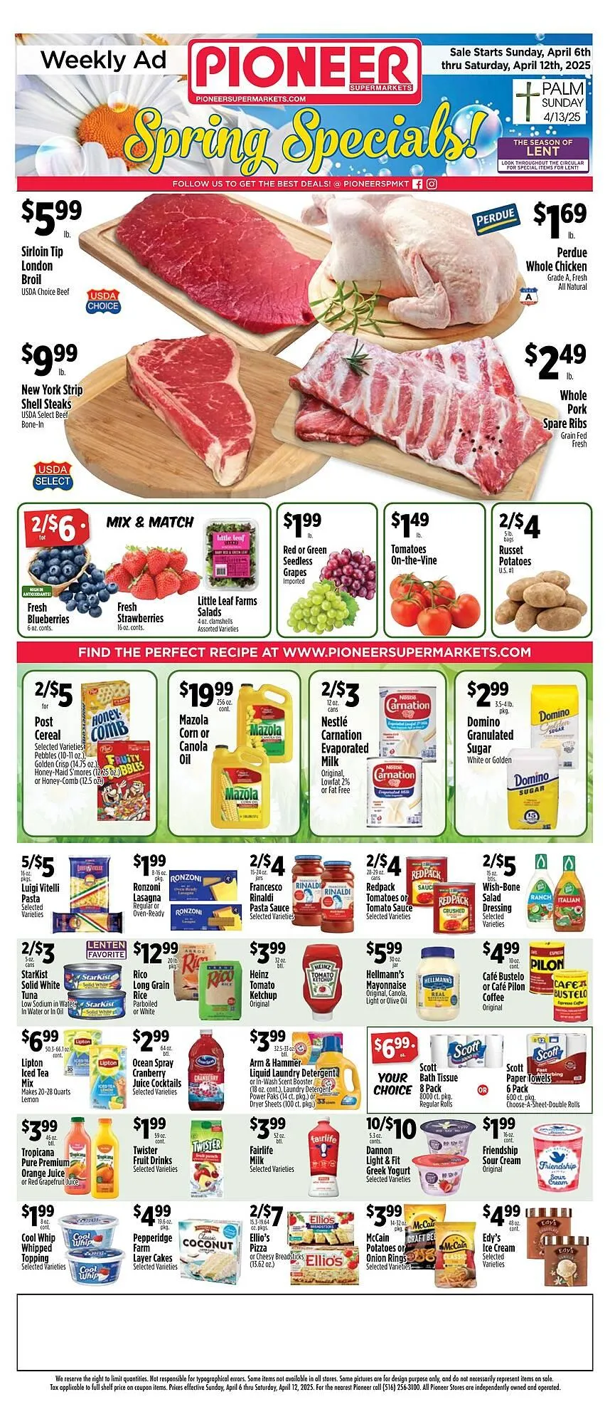 Weekly ad Pioneer Supermarkets Weekly Ad from April 6 to April 12 2025 - Page 1