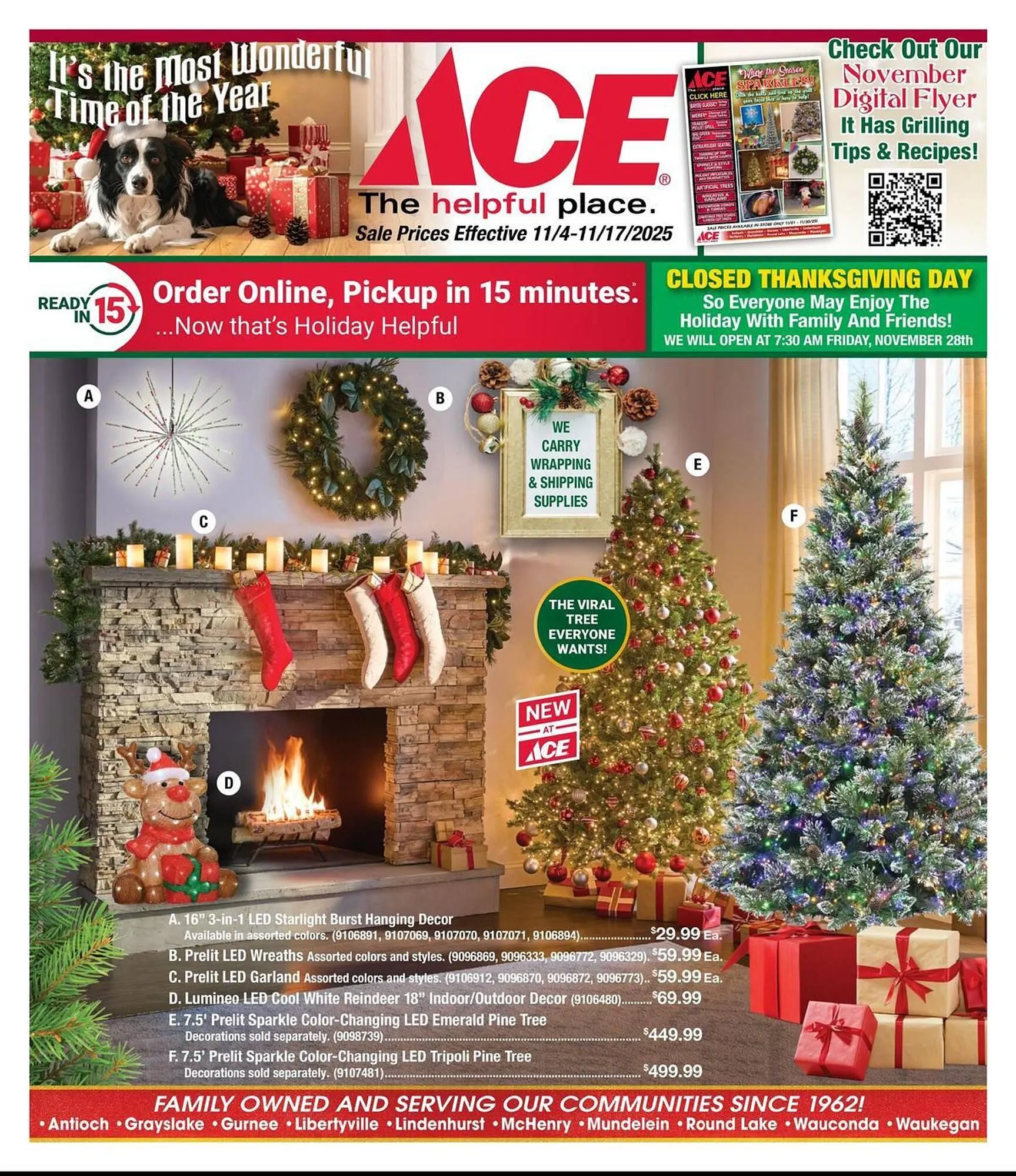 Weekly ad Ace Hardware flyer from November 4 to November 17 2025 - Page 1