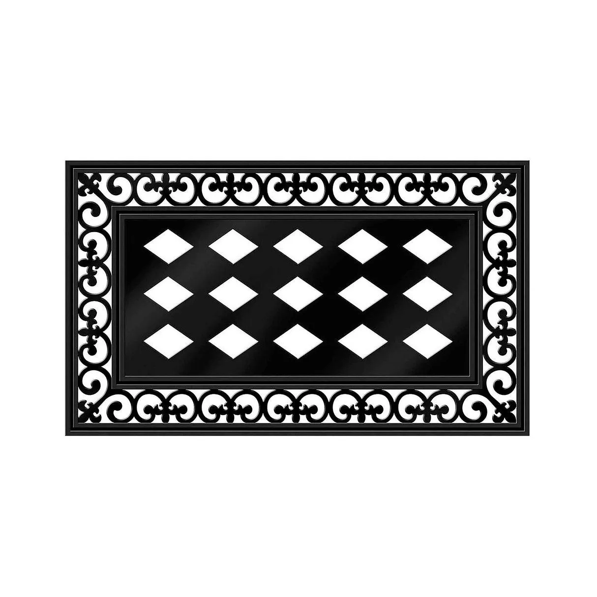 Indoor/Outdoor Fleur Scroll Sassafras Mat Tray