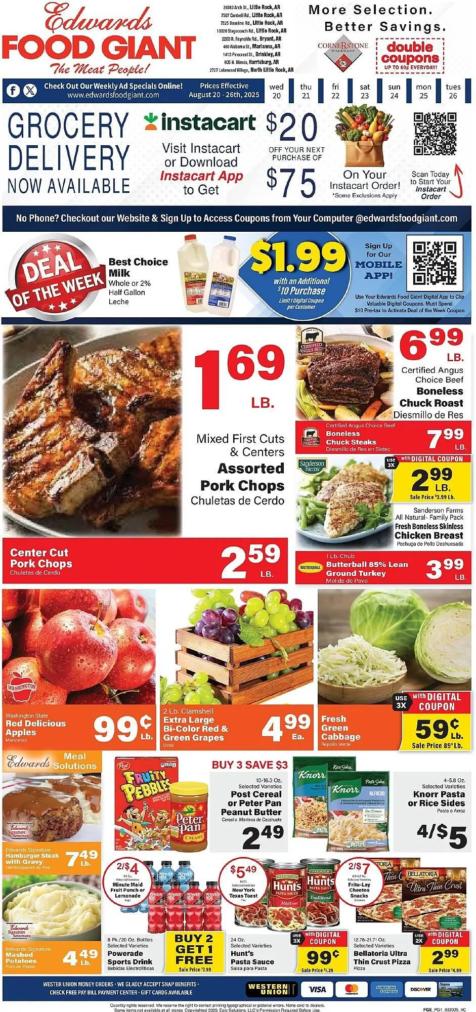 Weekly ad Edwards Food Giant Weekly Ad from August 20 to August 26 2025 - Page 1