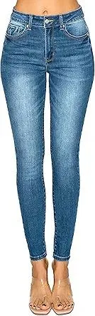WAX JEAN Women's Repreve Butt I Love You Push-Up High-Rise Skinny Jeans