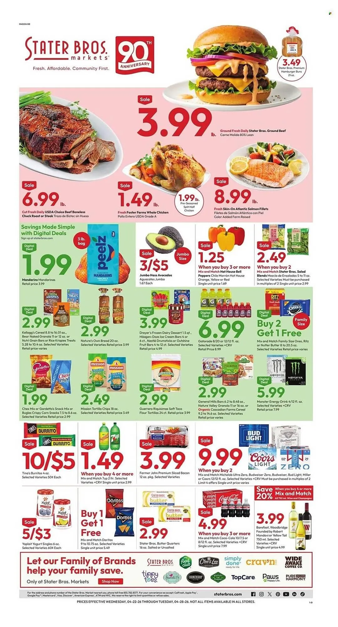 Weekly ad Stater Bros weekly ad from April 22 to April 28 2026 - Page 1