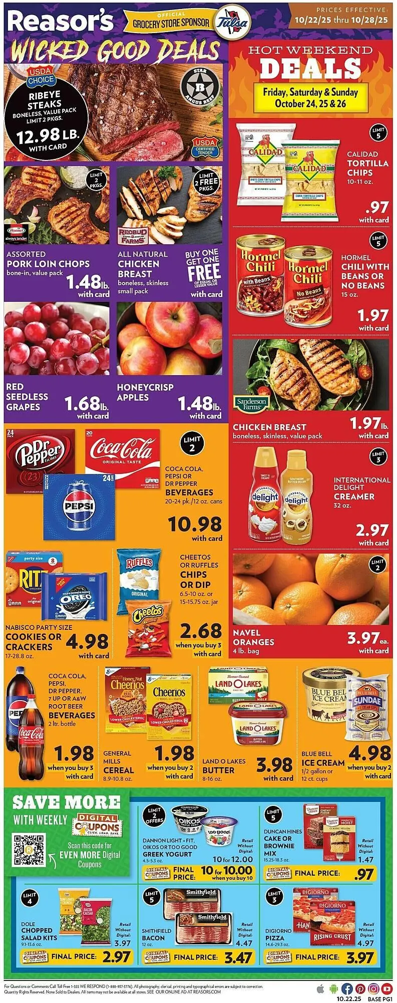 Weekly ad Reasors weekly ad from October 22 to October 28 2025 - Page 1