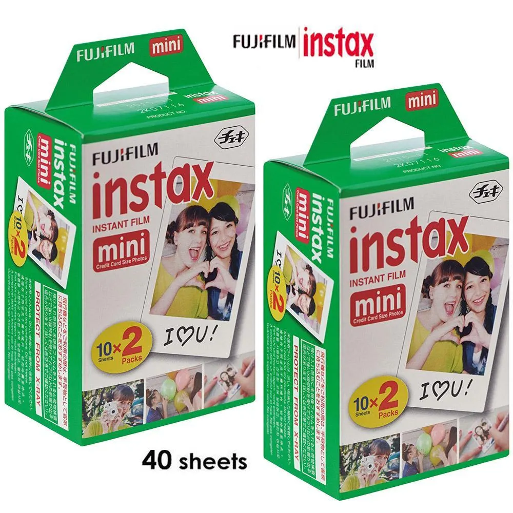 Fujifilm Instax Mini Twin Pack Picture Format Instant Film - Set of 2 (40 Shots)
