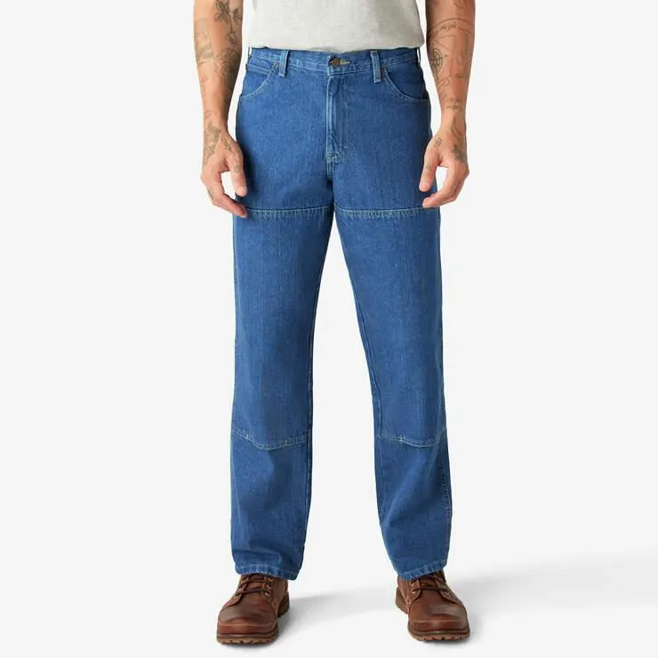 Relaxed Fit Double Knee Jeans