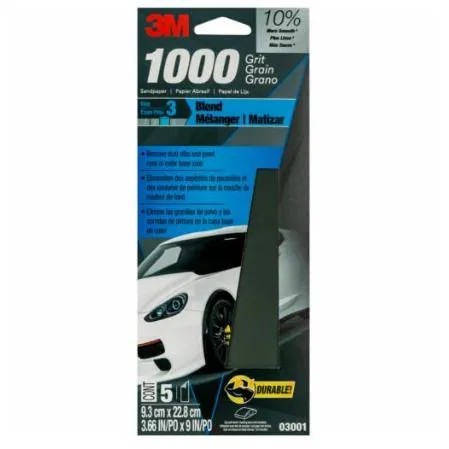 3M Automotive Wet/Dry Sandpaper- 1000 Grit