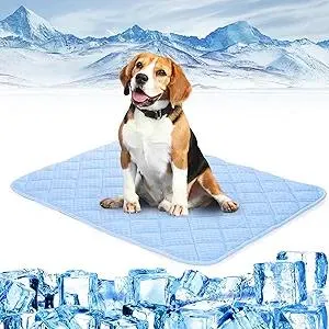 Cooling Mat for Dogs, 35"x23" Dogs Cooling Mat, Premium Pets Cool Pad for Crate Kennel, Indoor Cats Cool Sleeping Bed, Q-MAX >0.45, Pets Cool Pad for Summer (Large)