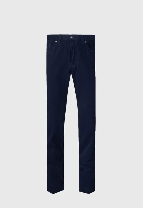 Brushed Cotton Twill Five Pocket Pant