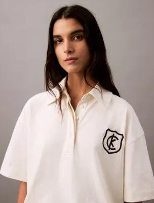 Logo Crest Relaxed Polo Shirt