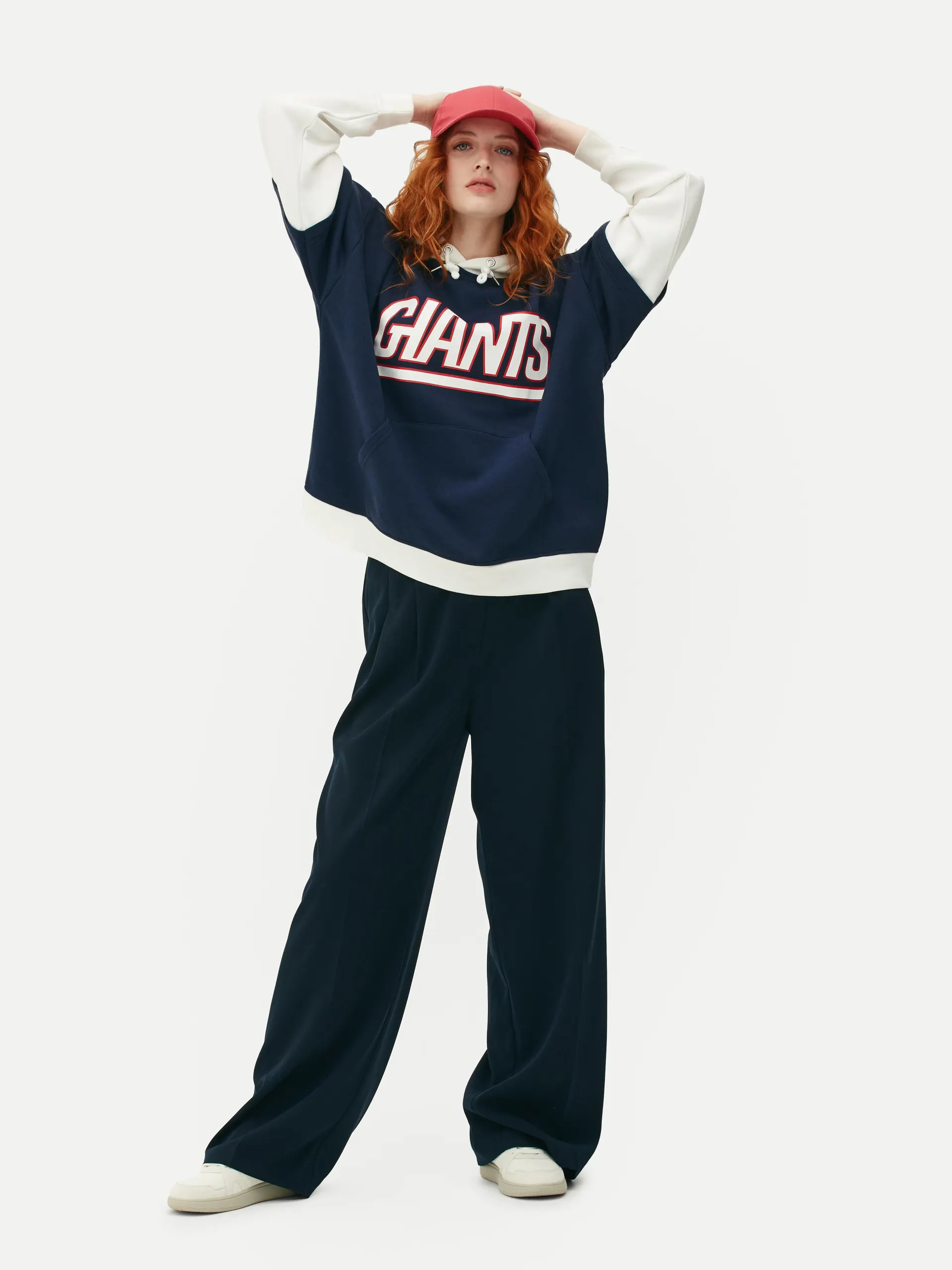 Camisola capuz dois em um NFL New York Giants