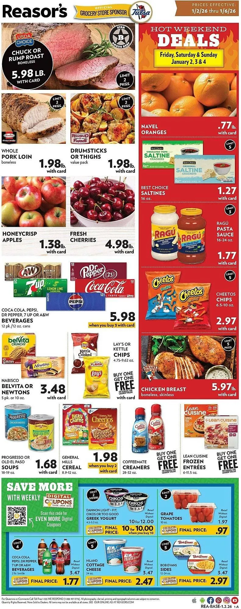 Weekly ad Reasors weekly ad from January 2 to January 6 2026 - Page 1