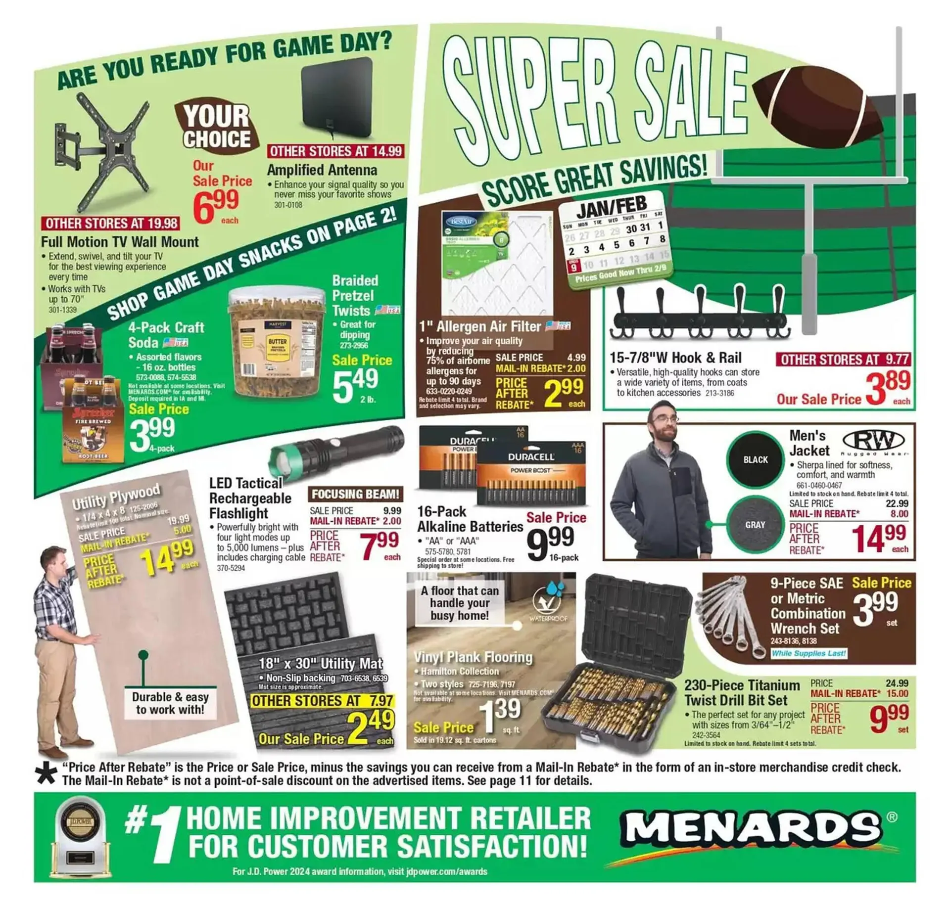 Weekly ad Menards Weekly Ad from January 30 to February 9 2025 - Page 1