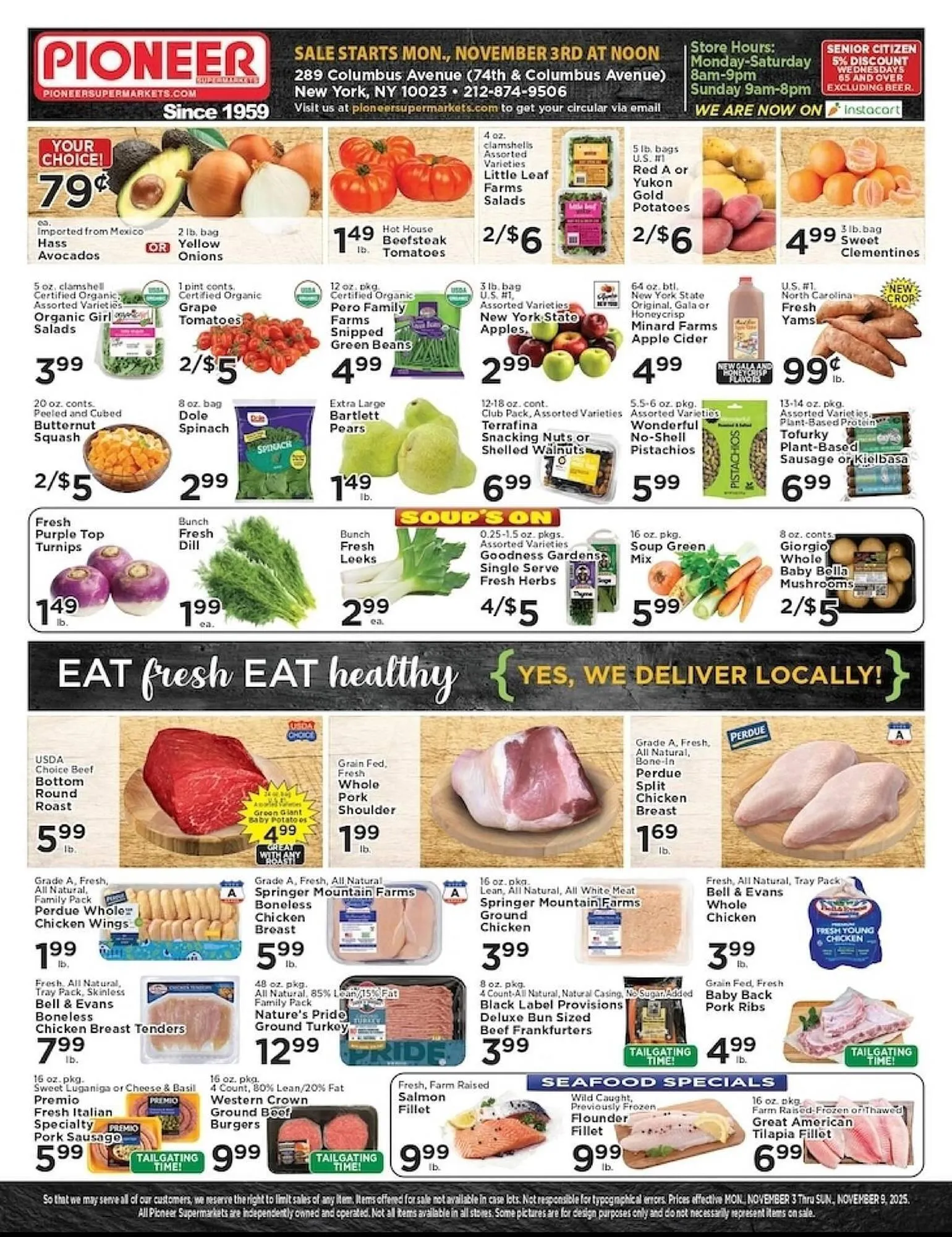 Weekly ad Pioneer Supermarkets weekly ad from November 3 to November 9 2025 - Page 1